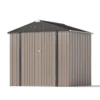 Patiowell 8x6 Metal Shed with Peak Roof (Brown)