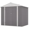 Patiowell 8x6 Metal Shed with Peak Roof (Gray)